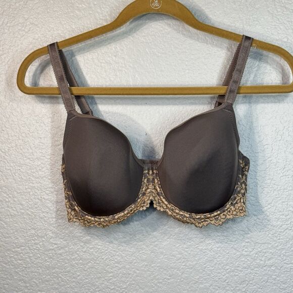 Wacoal Bra 34DD Fawn 853191 Embrace Lace T Shirt Bra Seamless Underwire Lingerie - Picture 1 of 8